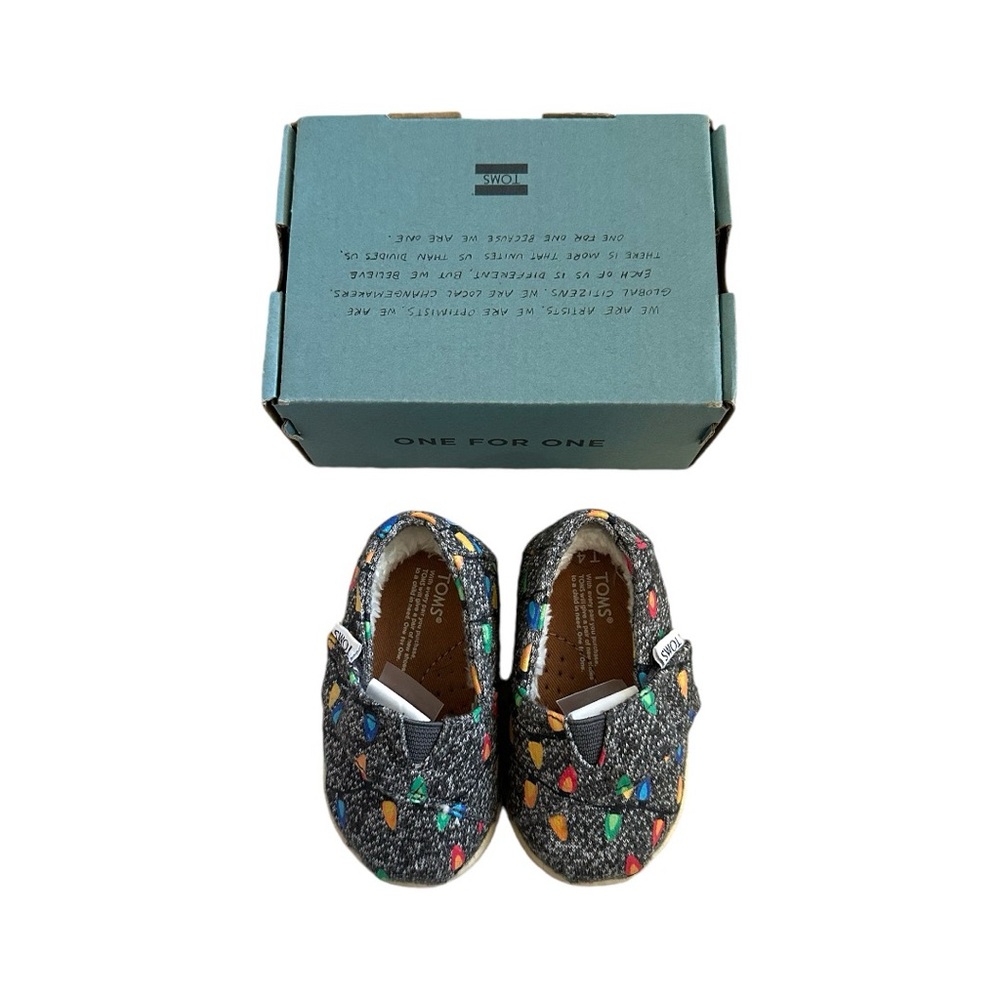 Tiny TOMS Classic Glow In The Dark Tree Lights Shoes | T4